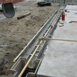 installation of trench drains