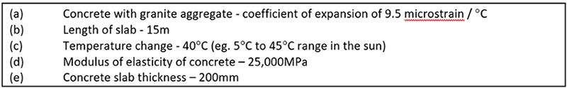 thermal movement calculation